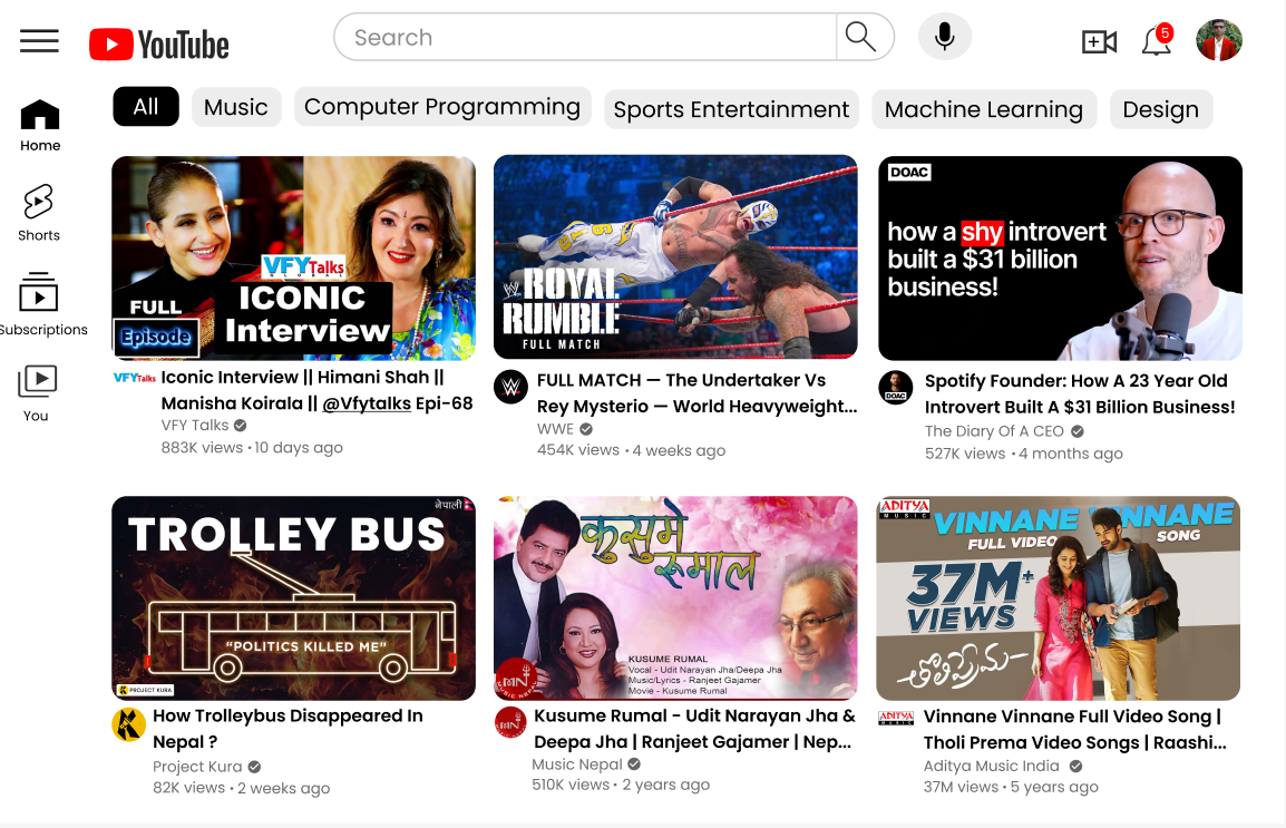 YouTube Clone (MacBook Version)